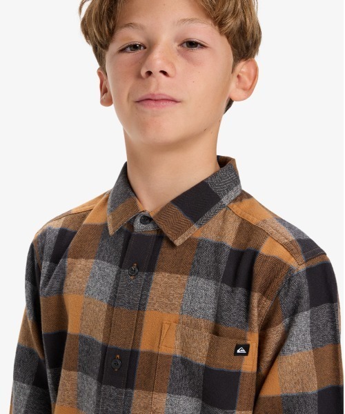 Quiksilver（クイックシルバー）の「MOTHERFLY PLAID YOUT /クイックシルバーキッズチェック柄長袖シャツ（シャツ/ブラウス・キッズ・レッド/ブラウン・150/140/130/160）」の6枚目の写真