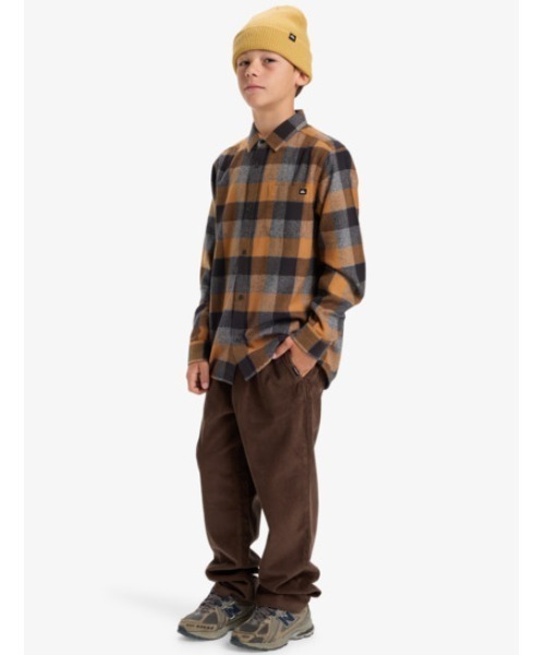 Quiksilver（クイックシルバー）の「MOTHERFLY PLAID YOUT /クイックシルバーキッズチェック柄長袖シャツ（シャツ/ブラウス・キッズ・レッド/ブラウン・150/140/130/160）」の7枚目の写真