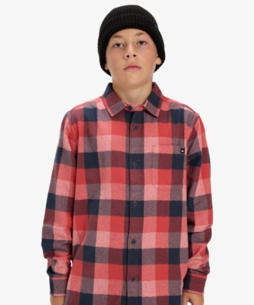 Quiksilver（クイックシルバー）の「MOTHERFLY PLAID YOUT /クイックシルバーキッズチェック柄長袖シャツ（シャツ/ブラウス・キッズ・レッド/ブラウン・150/140/130/160）」の9枚目の写真