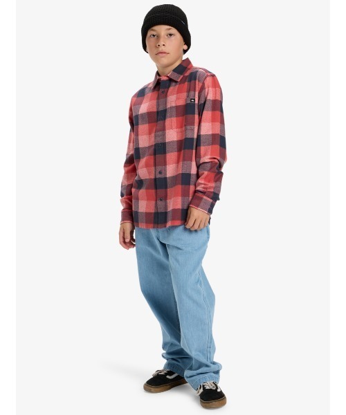 Quiksilver（クイックシルバー）の「MOTHERFLY PLAID YOUT /クイックシルバーキッズチェック柄長袖シャツ（シャツ/ブラウス・キッズ・レッド/ブラウン・150/140/130/160）」の11枚目の写真
