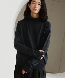 WYM LIDNM(EB oC h)WOOL BLEND SMOOTH TURTLE NECK KNIT(jbg/Z[^[)