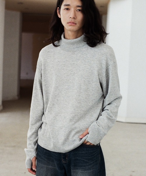 WOOL BLEND SMOOTH TURTLE NECK KNIT（ニット/セーター）｜WYM LIDNM