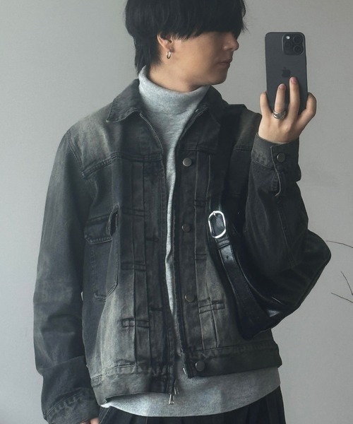 WYM LIDNM（ウィム バイ リドム）の「WOOL BLEND SMOOTH TURTLE NECK KNIT（ニット/セーター・メンズ・チャコール/ライトグレー/グレー/アッシュブラウン・S/M/L）」の22枚目の写真