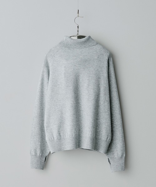 WYM LIDNM（ウィム バイ リドム）の「WOOL BLEND SMOOTH TURTLE NECK KNIT（ニット/セーター・メンズ・チャコール/ライトグレー/グレー/アッシュブラウン・S/M/L）」の19枚目の写真