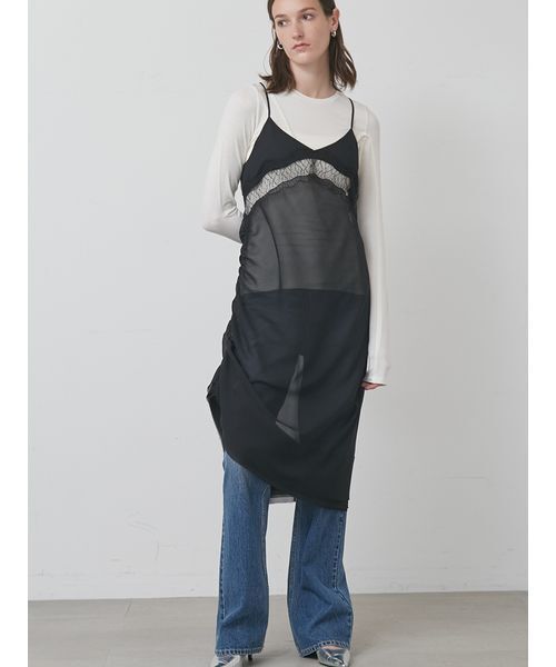 styling/（スタイリング）の「バックスリットカットトップス（Tシャツ/カットソー・レディース・オフホワイト/ブラック/サックスブルー・F）」の12枚目の写真