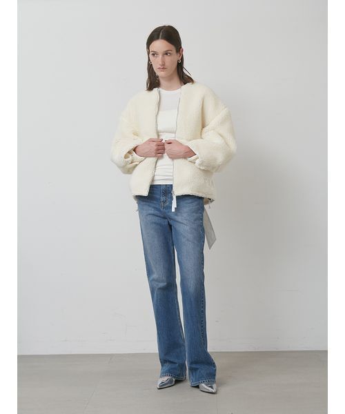 styling/（スタイリング）の「バックスリットカットトップス（Tシャツ/カットソー・レディース・オフホワイト/ブラック/サックスブルー・F）」の16枚目の写真