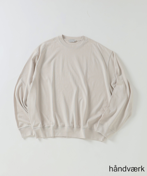 handvaerk(ハンドバーク)の「handvaerk (ハンドバーク) クルーネック ロングスリーブ Tシャツ(Tシャツ/カットソー・メンズ・ブラウン/アイボリー・SMALL/MEDIUM/LARGE)」の2枚目の写真