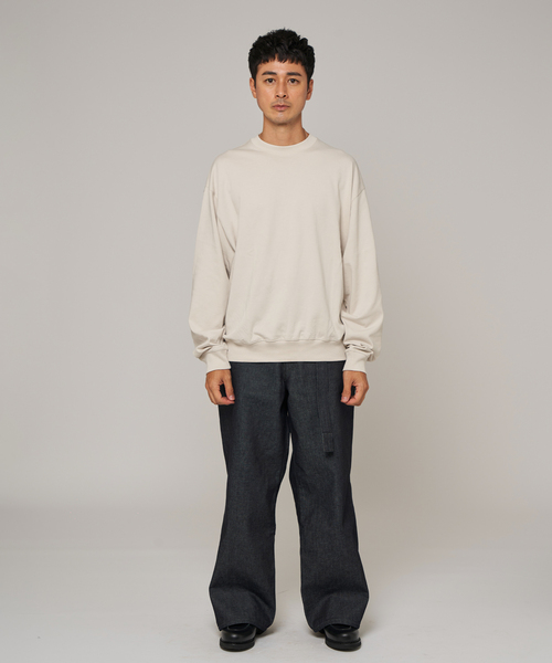 handvaerk(ハンドバーク)の「handvaerk (ハンドバーク) クルーネック ロングスリーブ Tシャツ(Tシャツ/カットソー・メンズ・ブラウン/アイボリー・SMALL/MEDIUM/LARGE)」の3枚目の写真