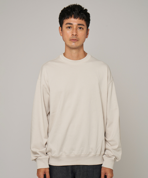 handvaerk(ハンドバーク)の「handvaerk (ハンドバーク) クルーネック ロングスリーブ Tシャツ(Tシャツ/カットソー・メンズ・ブラウン/アイボリー・SMALL/MEDIUM/LARGE)」の5枚目の写真