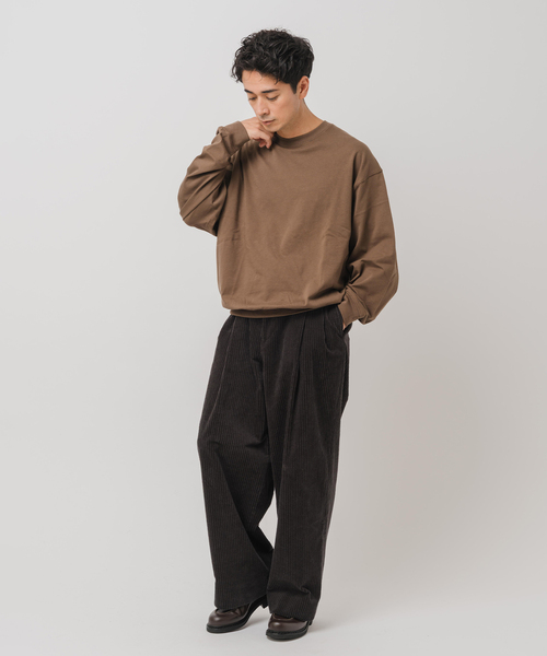 handvaerk(ハンドバーク)の「handvaerk (ハンドバーク) クルーネック ロングスリーブ Tシャツ(Tシャツ/カットソー・メンズ・ブラウン/アイボリー・SMALL/MEDIUM/LARGE)」の14枚目の写真