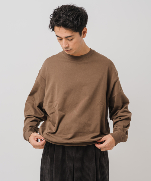 handvaerk(ハンドバーク)の「handvaerk (ハンドバーク) クルーネック ロングスリーブ Tシャツ(Tシャツ/カットソー・メンズ・ブラウン/アイボリー・SMALL/MEDIUM/LARGE)」の16枚目の写真