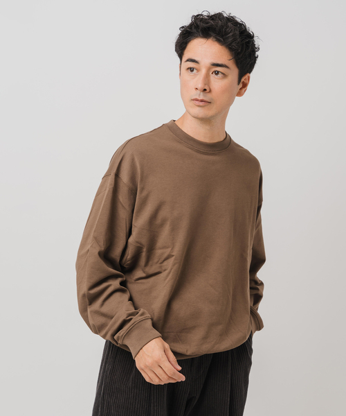 handvaerk(ハンドバーク)の「handvaerk (ハンドバーク) クルーネック ロングスリーブ Tシャツ(Tシャツ/カットソー・メンズ・ブラウン/アイボリー・SMALL/MEDIUM/LARGE)」の18枚目の写真