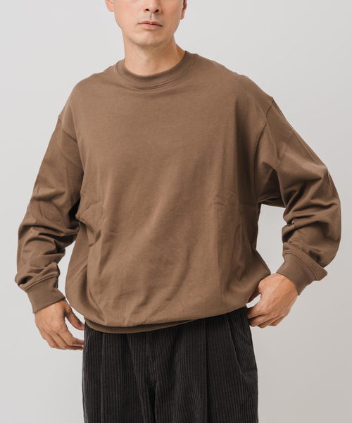 handvaerk(ハンドバーク)の「handvaerk (ハンドバーク) クルーネック ロングスリーブ Tシャツ(Tシャツ/カットソー・メンズ・ブラウン/アイボリー・SMALL/MEDIUM/LARGE)」の19枚目の写真