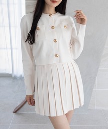 clear | ゴールドボタンニットカーディガン(セット可)[オフィスカジュアル 着回し抜群 大人]≪AW新作≫(カーディガン/ボレロ)