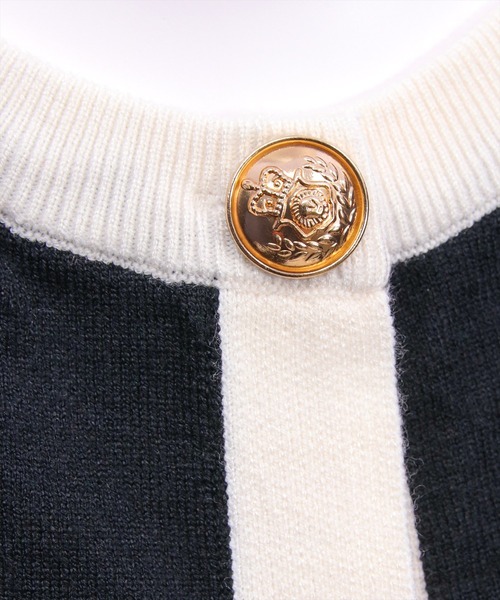 clear（クリア）の「ゴールドボタンニットカーディガン(セット可)[オフィスカジュアル 着回し抜群 大人]≪AW新作≫（カーディガン/ボレロ・レディース・アイボリー/ブラウン/レッド/杢グレー/ブラック系その他/ブラック・F）」の20枚目の写真