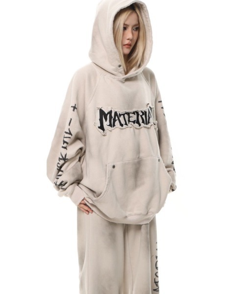 mushwear(マッシュウェア)の「ヴィンテージウォッシュパーカー(パーカー・メンズ・ブラック/ホワイト系その他/ブラック系その他・MEDIUM/LARGE/X-LARGE/XX-LARGE)」の2枚目の写真