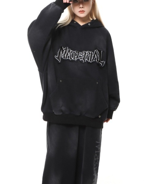 mushwear(マッシュウェア)の「ヴィンテージウォッシュパーカー(パーカー・メンズ・ブラック/ホワイト系その他/ブラック系その他・MEDIUM/LARGE/X-LARGE/XX-LARGE)」の1枚目の写真