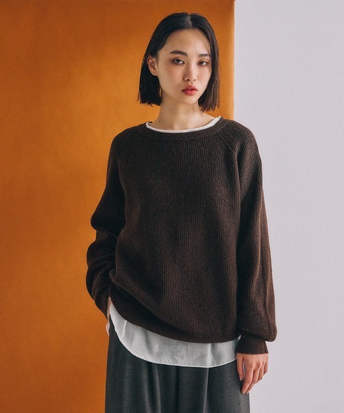 mysty woman（ミスティウーマン）の「【WEB限定】アイスクリームクルーニットDX　590668（ニット/セーター・レディース・ブラック系その他/オレンジ系その他/グレー系その他/ブラウン系その他/ピンク系その他/ホワイト系その他/ベージュ系その他/パープル系その他/レッド系その他/グリーン系その他/グリーン系その他2/ブルー系その他/ピンク系その他2・FREE）」の5枚目の写真