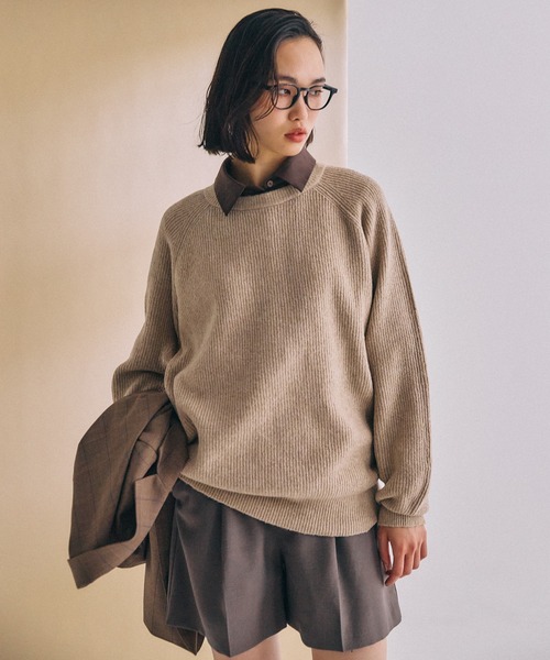 mysty woman（ミスティウーマン）の「【WEB限定】アイスクリームクルーニットDX　590668（ニット/セーター・レディース・ブラック系その他/オレンジ系その他/グレー系その他/ブラウン系その他/ピンク系その他/ホワイト系その他/ベージュ系その他/パープル系その他/レッド系その他/グリーン系その他/グリーン系その他2/ブルー系その他/ピンク系その他2・FREE）」の6枚目の写真