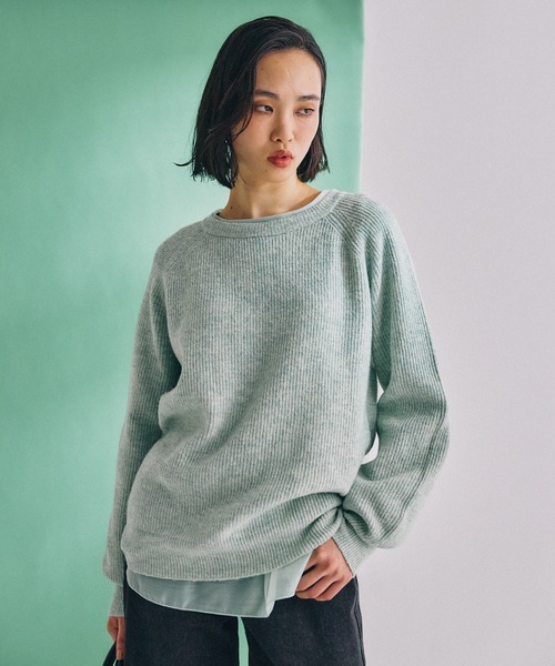 mysty woman（ミスティウーマン）の「【WEB限定】アイスクリームクルーニットDX　590668（ニット/セーター・レディース・ブラック系その他/オレンジ系その他/グレー系その他/ブラウン系その他/ピンク系その他/ホワイト系その他/ベージュ系その他/パープル系その他/レッド系その他/グリーン系その他/グリーン系その他2/ブルー系その他/ピンク系その他2・FREE）」の7枚目の写真