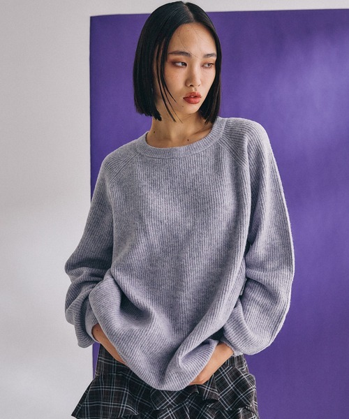 mysty woman（ミスティウーマン）の「【WEB限定】アイスクリームクルーニットDX　590668（ニット/セーター・レディース・ブラック系その他/オレンジ系その他/グレー系その他/ブラウン系その他/ピンク系その他/ホワイト系その他/ベージュ系その他/パープル系その他/レッド系その他/グリーン系その他/グリーン系その他2/ブルー系その他/ピンク系その他2・FREE）」の10枚目の写真