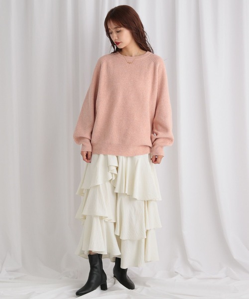 mysty woman（ミスティウーマン）の「【WEB限定】アイスクリームクルーニットDX　590668（ニット/セーター・レディース・ブラック系その他/オレンジ系その他/グレー系その他/ブラウン系その他/ピンク系その他/ホワイト系その他/ベージュ系その他/パープル系その他/レッド系その他/グリーン系その他/グリーン系その他2/ブルー系その他/ピンク系その他2・FREE）」の18枚目の写真