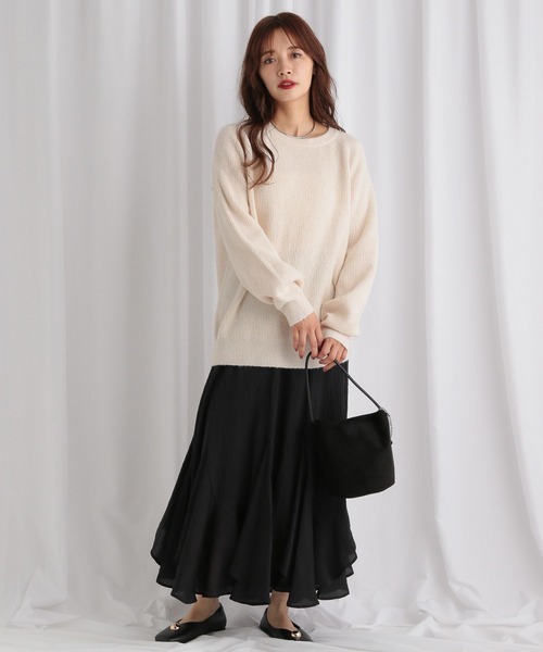 mysty woman（ミスティウーマン）の「【WEB限定】アイスクリームクルーニットDX　590668（ニット/セーター・レディース・ブラック系その他/オレンジ系その他/グレー系その他/ブラウン系その他/ピンク系その他/ホワイト系その他/ベージュ系その他/パープル系その他/レッド系その他/グリーン系その他/グリーン系その他2/ブルー系その他/ピンク系その他2・FREE）」の14枚目の写真