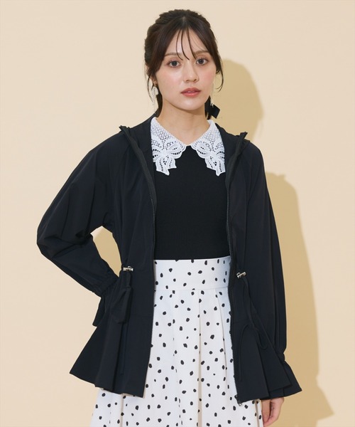 WILLSELECTION（ウィルセレクション）の「【セットアップ対応】UVカットペプラムブルゾン（ブルゾン・レディース・ベージュ/ピンク/ダークブラウン/ブラック・FREE）」の5枚目の写真