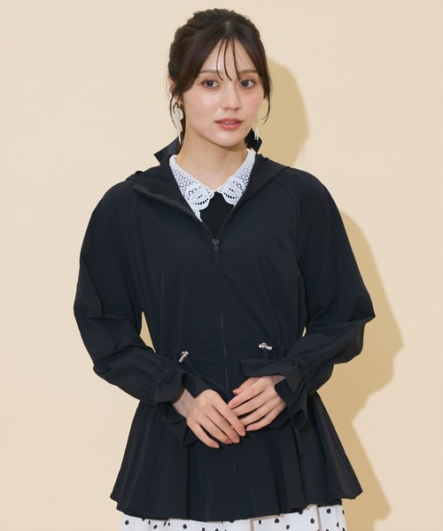 WILLSELECTION（ウィルセレクション）の「【セットアップ対応】UVカットペプラムブルゾン（ブルゾン・レディース・ベージュ/ピンク/ダークブラウン/ブラック・FREE）」の6枚目の写真