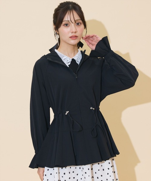 WILLSELECTION（ウィルセレクション）の「【セットアップ対応】UVカットペプラムブルゾン（ブルゾン・レディース・ベージュ/ピンク/ダークブラウン/ブラック・FREE）」の10枚目の写真