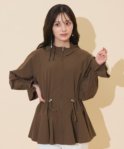 WILLSELECTION（ウィルセレクション）の「【セットアップ対応】UVカットペプラムブルゾン（ブルゾン・レディース・ベージュ/ピンク/ダークブラウン/ブラック・FREE）」の19枚目の写真