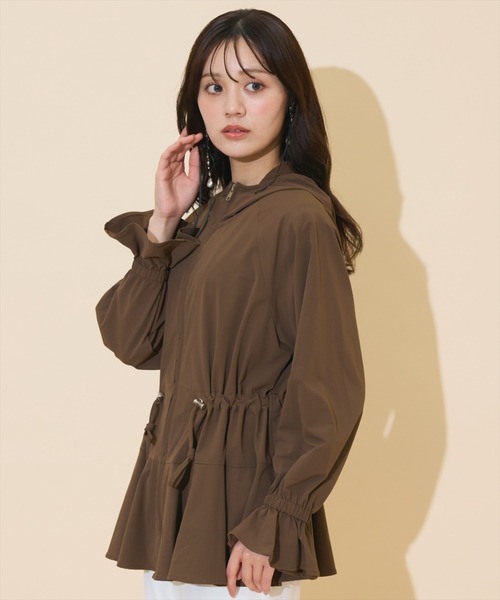 WILLSELECTION（ウィルセレクション）の「【セットアップ対応】UVカットペプラムブルゾン（ブルゾン・レディース・ベージュ/ピンク/ダークブラウン/ブラック・FREE）」の20枚目の写真