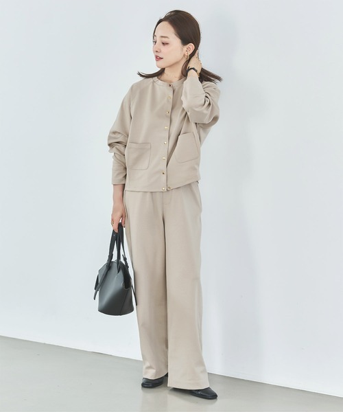 KOBE LETTUCE（コウベレタス）の「[ 田中亜希子さんコラボ ]選べるサイズ 多ボタンジャージーカーディガン（カーディガン/ボレロ・レディース・ブラック/アイボリー系/チャコールグレー・M/PM）」の9枚目の写真