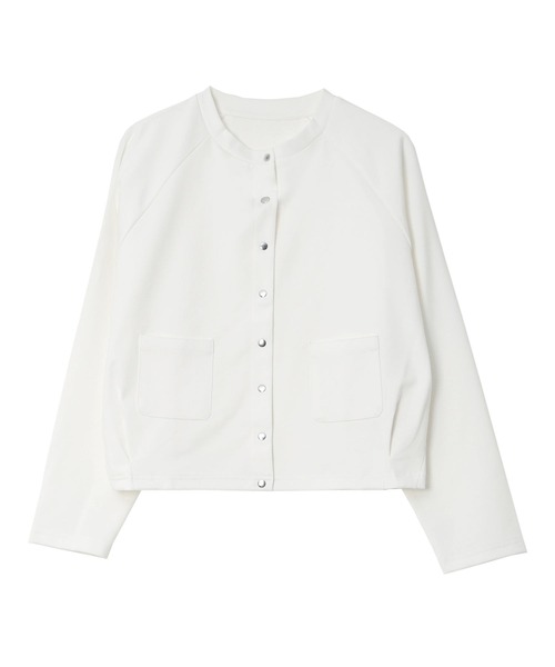 KOBE LETTUCE（コウベレタス）の「[ 田中亜希子さんコラボ ]選べるサイズ 多ボタンジャージーカーディガン（カーディガン/ボレロ・レディース・ブラック/アイボリー系/チャコールグレー・M/PM）」の5枚目の写真