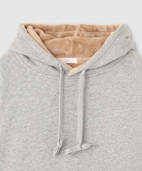 NAVY(ネイビー)の「nAvy 裏シャギーパーカ(パーカー・レディース・ダークグリーン/ブラック/杢グレー/グレイッシュベージュ/ピンク・L/M)」の6枚目の写真