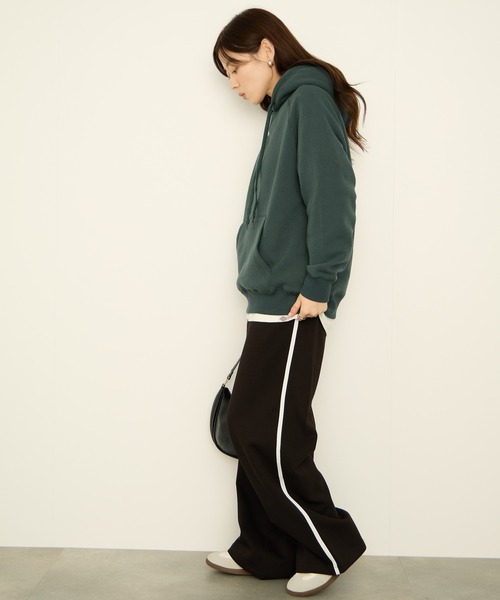 NAVY(ネイビー)の「nAvy 裏シャギーパーカ(パーカー・レディース・ダークグリーン/ブラック/杢グレー/グレイッシュベージュ/ピンク・L/M)」の21枚目の写真