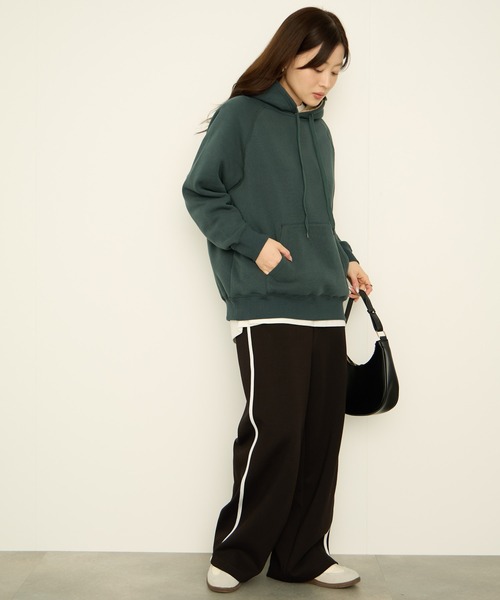 NAVY(ネイビー)の「nAvy 裏シャギーパーカ(パーカー・レディース・ダークグリーン/ブラック/杢グレー/グレイッシュベージュ/ピンク・L/M)」の20枚目の写真