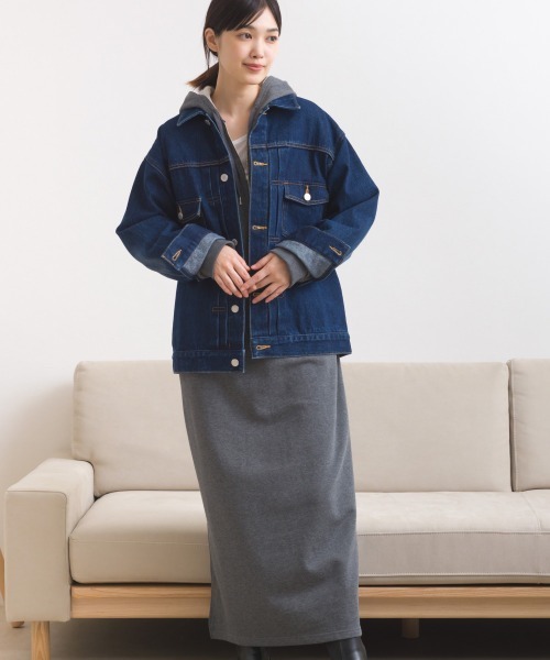 OMNES（オムネス）の「テック裏毛フーディポケットスウェットロングワンピース（ワンピース・レディース・ブラック/ダークグレー/ホワイト/グレー・FREE）」の4枚目の写真