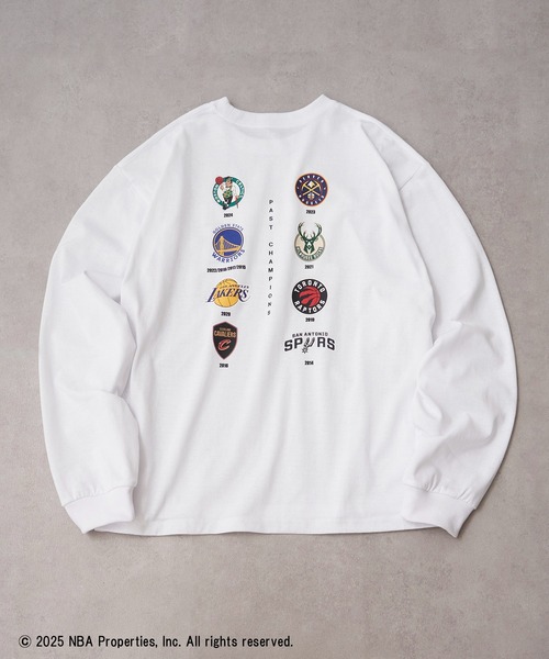 NBA(エヌビーエー)の「【NBA】NBA CHAMPIONS TEAM ARCHIVE LONG Sleeve Tee / CELTICS WARRIORS LAKERS CAVALIERS NUGGETS BUCKS RAPTORS SPURS(Tシャツ/カットソー・メンズ・ブラック/ホワイト・XL/L/M/S/XS)」の8枚目の写真