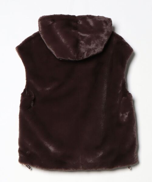 ナノ・ユニバース　フェイクファーフードベスト　今期品タグ付き新品 フェイクファーフードベスト | NANO universe（ナノ・ユニバース