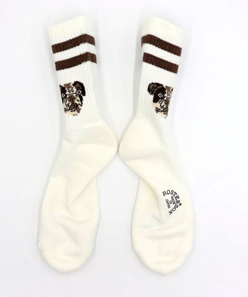 UNIVERSAL OVERALL(ユニバーサルオーバーオール)の「【ROSTER SOX/ロスターソックス】DOG(ソックス/靴下・メンズ・オフホワイト/グレー・FREE)」の7枚目の写真