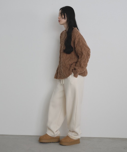 Shelly island（シェリーアイランド）の「ゆったりハニカムニット（ニット/セーター・レディース・レッド/ホワイト/ベージュ/ブルー・FREE）」の20枚目の写真