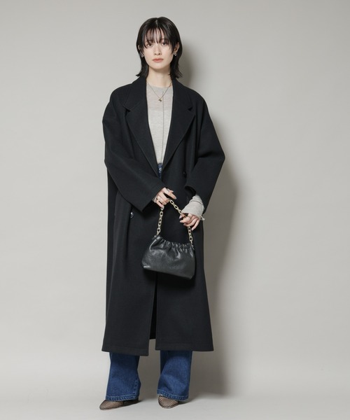 メルトンジャージーチェスターロングコート（チェスターコート）｜NANO