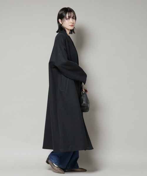 メルトンジャージーチェスターロングコート（チェスターコート）｜NANO