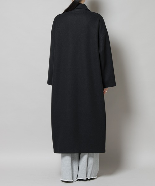 セール】メルトンジャージーチェスターロングコート（チェスターコート