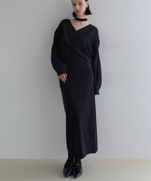 2wayニットロングワンピース/スカート