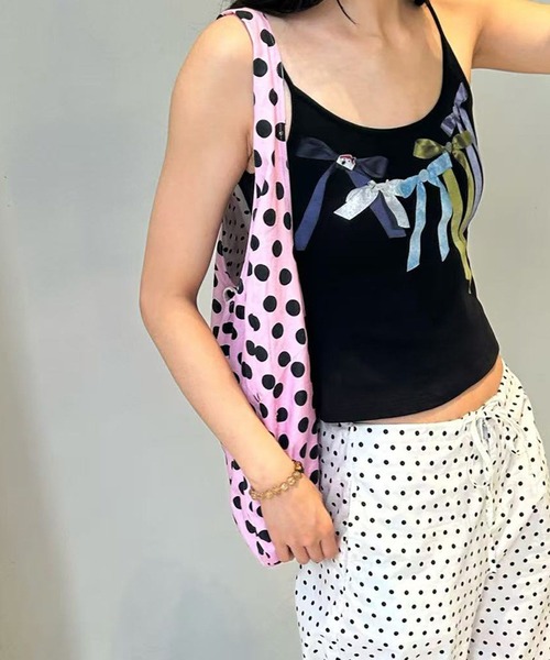 HALEY PESCA(ヘーリーペスカ)の「HALEY PESCA/リバーシブル ドット柄トートバッグ(トートバッグ・レディース・ホワイト・FREE)」の3枚目の写真