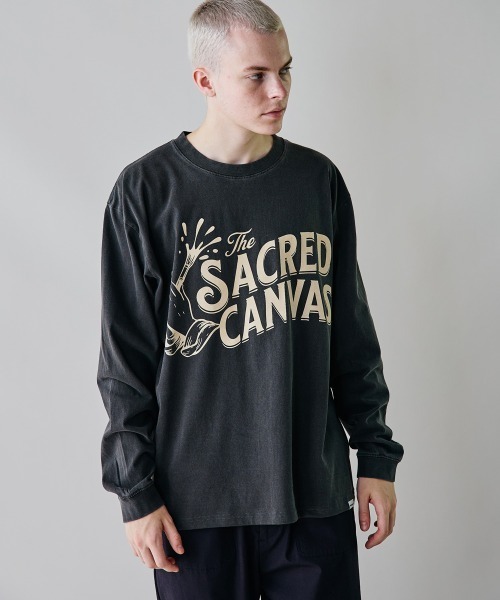 rehacer(レアセル)の「rehacer : Sacred CanVas on Vintage Wash L/S T-shirt / セイクリッド キャンバス ヴィンテージウオッシュ L/S T(Tシャツ/カットソー・メンズ・ピンク/スミクロ/ネイビー・X-LARGE/LARGE/MEDIUM/SMALL)」の4枚目の写真