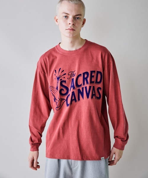 rehacer(レアセル)の「rehacer : Sacred CanVas on Vintage Wash L/S T-shirt / セイクリッド キャンバス ヴィンテージウオッシュ L/S T(Tシャツ/カットソー・メンズ・ピンク/スミクロ/ネイビー・X-LARGE/LARGE/MEDIUM/SMALL)」の9枚目の写真