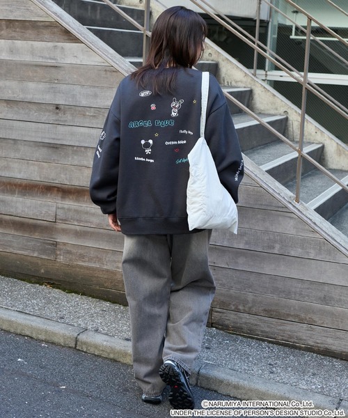 ANGEL BLUE】別注 エンジェルブルー グラフィック刺繍 スウェットプル